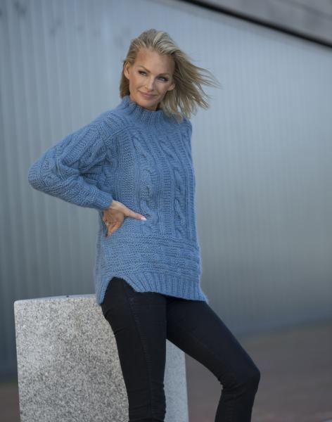 "Skylar" Genser - Viking Design 2226-1B Kit - XS-XXL - Viking Alpaca Bris