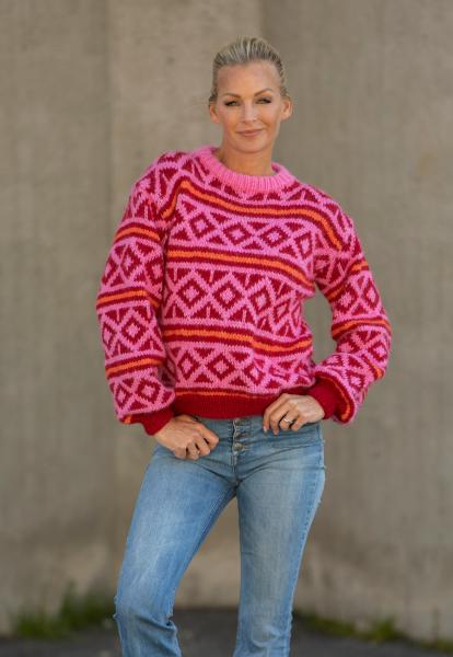 "Lava" Genser - Viking Design 2227-4 Kit - XS-XXL - Viking Alpaca Bris