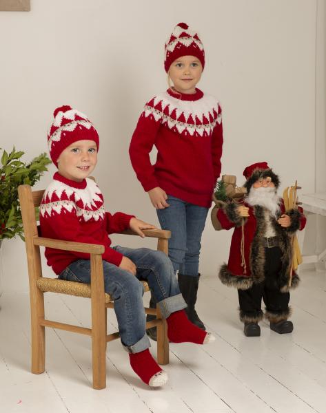 Genser - Viking Design 1926-6 Kit - 2-12 År - Viking Alpaca Storm