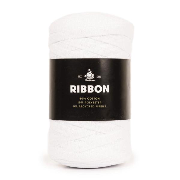 Mayflower Ribbon Stofgarn - 102 Hvid