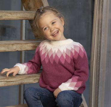 "Merle" Genser - Viking Design 1826-3 Kit - 2-12 År - Viking Alpaca Storm