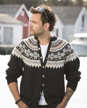 "Fryd" Kofte herre - Viking Design 1709-5 Kit - XXS-XXXL - Viking Alpaca Storm