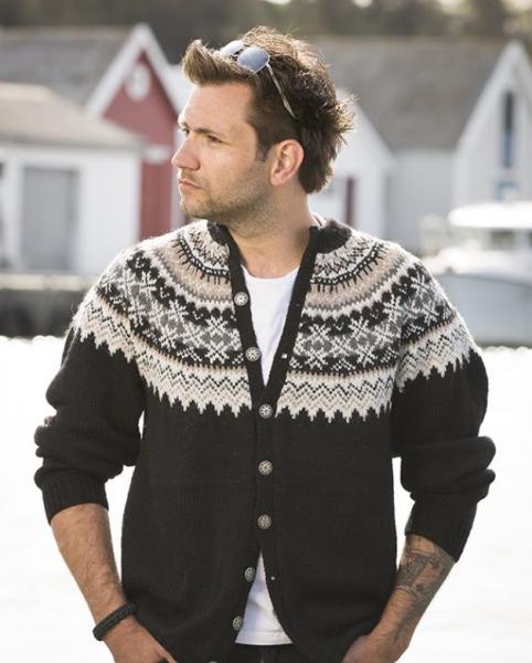 "Fryd" Kofte herre - Viking Design 1709-5 Kit - XXS-XXXL - Viking Alpaca Storm