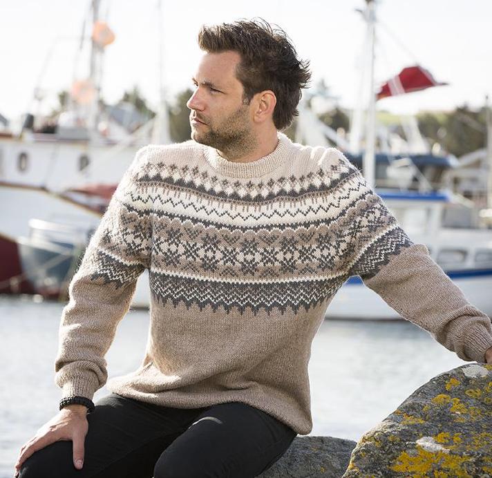 "Fryd" Tröja, "Modell Raya" till herrar - Viking Design 1709-2 Kit - XS-XXL - Viking Alpaca Storm