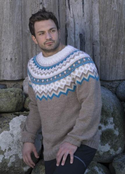 "Vang" Genser - Viking Design 1708-14 Kit - S-XL - Viking Alpaca Storm