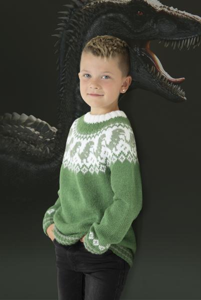 "Dino" Genser og hue - Viking Design 2131-6 Kit - 2-12 År - Viking Alpaca Storm