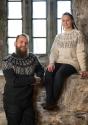 "Skulds Nett" Genser, "Model Verdande" - Viking Design 2127-3A Kit - XS-XXXL - Viking Eco Highland Wool