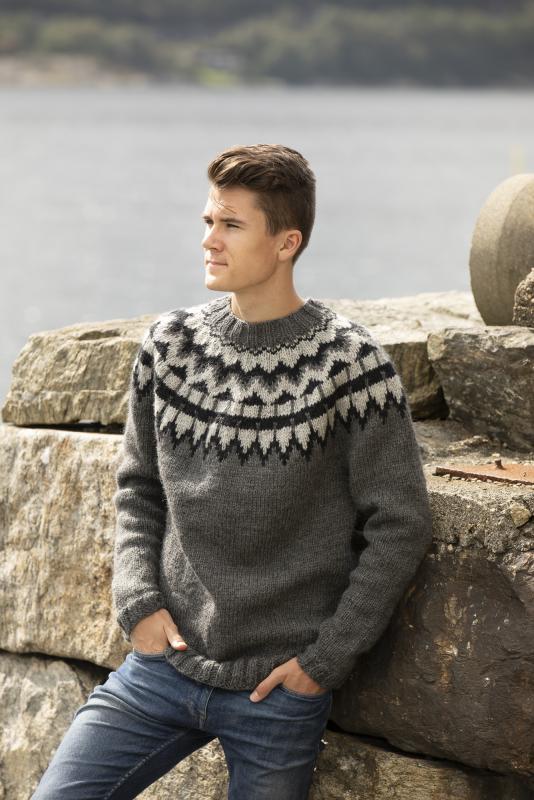 "Aspen" Tröja - Viking Design 1921-7 Kit - XS-XXL - Viking Hobbygarn