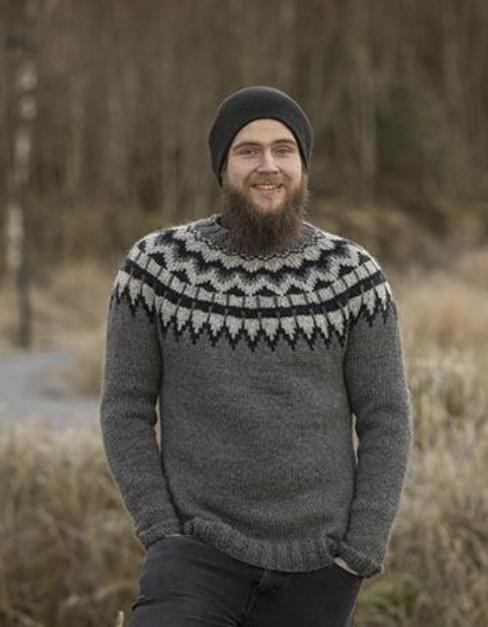 "Aspen" Tröja - Viking Design 1901-6A Kit - XS-XXL - Viking Hobbygarn