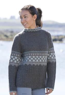 "Lode" Genser - Viking Design 1708-5A Kit - XS-XXXL - Viking Alpaca Storm