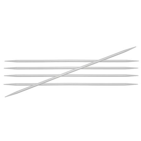 Knitpro Basix Aluminium Strumpstickor 15 cm 2 mm