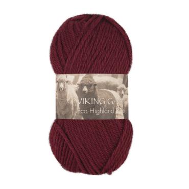Viking Eco Highland Wool 258 Mørk burgunder