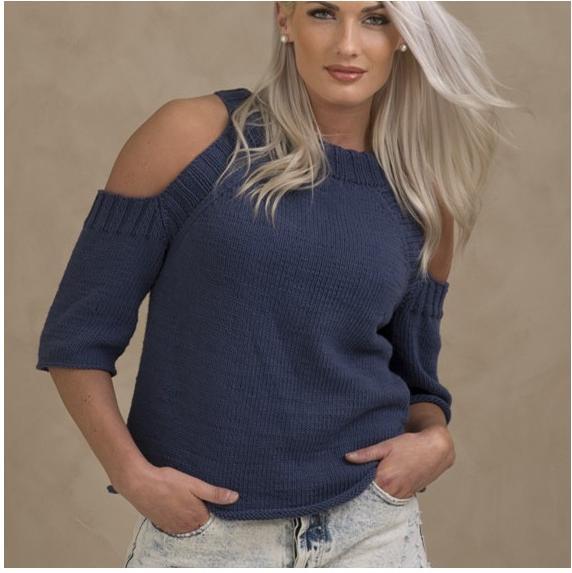 "Blåstjerne" Genser - Viking Design 1702-2 Kit - XS-XXL - Viking Vår
