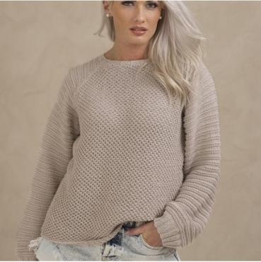 "Fuksia"/"Brunkløver" Genser - Viking Design 1702-1 Kit - XS-XXL - Viking Vår