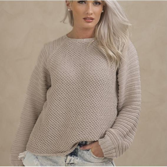 "Fuksia"/"Brunkløver" Genser - Viking Design 1702-1 Kit - XS-XXL - Viking Vår