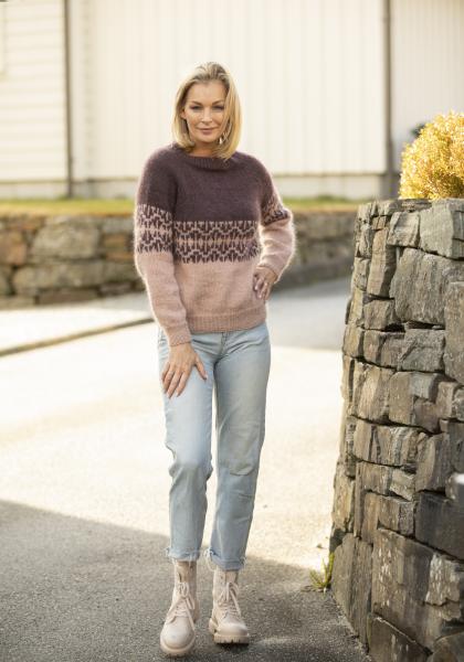 "Aster" Genser - Viking Design 2213-6 Kit - XS-XL - Viking Trend Merino Petite og Viking Kid-Silk