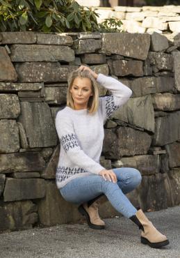 "Fern" Genser - Viking Design 2213-4 Kit - XS-XXL - Viking Trend Merino Petite og Viking Kid-Silk