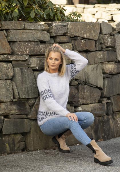 "Fern" Genser - Viking Design 2213-4 Kit - XS-XXL - Viking Trend Merino Petite og Viking Kid-Silk