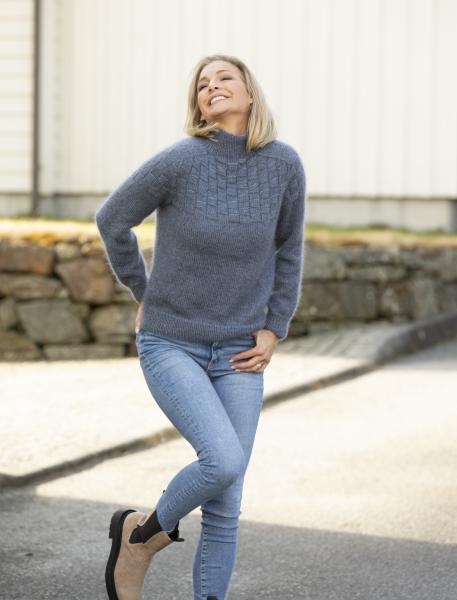 "Kaline" Genser - Viking Design 2213-5 Kit - XS-XXL - Viking Trend Merino Petite og Viking Kid-Silk