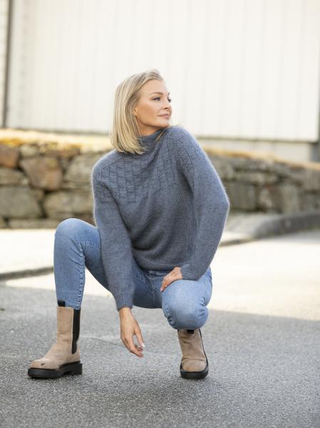 "Kaline" Genser - Viking Design 2213-5 Kit - XS-XXL - Viking Trend Merino Petite og Viking Kid-Silk