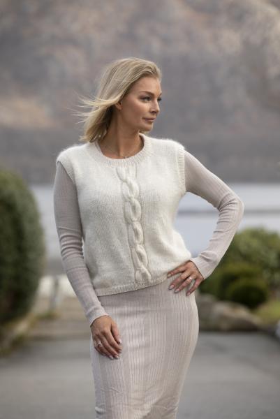 "Alyssa" Vest - Viking Design 2212-7 Kit - XS-XXL - Viking Trend Merino Petite og Viking Kid-Silk