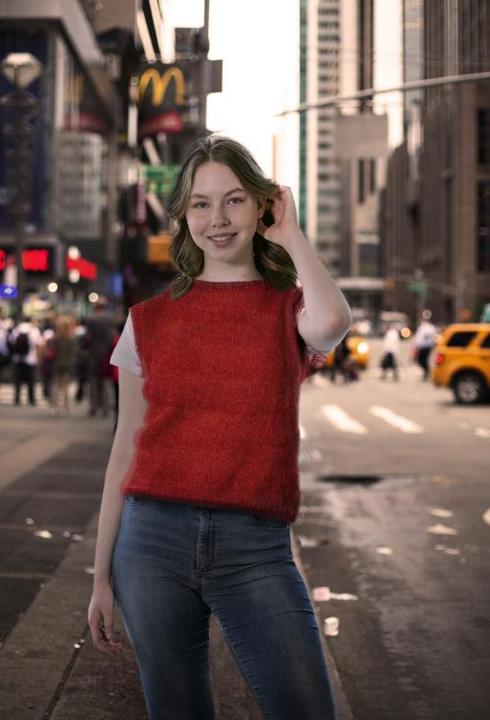 "Clara" Väst med rund hals - Viking Design 2025-1L Kit - XS-XXL - Viking Kid-Silk