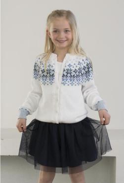 "Mette-Marit" Trøje, blå - Viking Design 1809-3 Kit - 2-12 År - Viking Bambino
