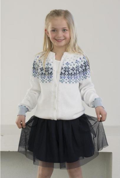 "Mette-Marit" Trøje, blå - Viking Design 1809-3 Kit - 2-12 År - Viking Bambino