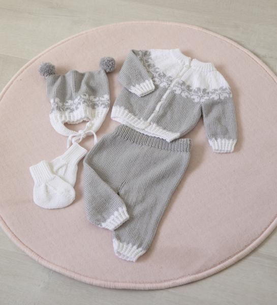 "Helle" Jakke, bukser, hue og sokker - Viking Design 2126-8 Kit - 1-24 Mdr. - Viking Bambino