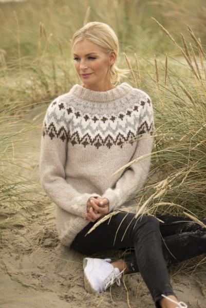 "Takknemlig" Genser - Viking Design 1923-4 Kit - XS-XXL - Viking Alpaca Bris
