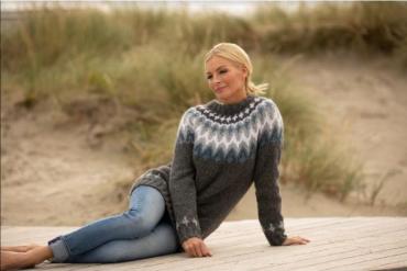 "Takk" Genser - Viking Design 1922-4B Kit - XS-XXL - Viking Alpaca Bris