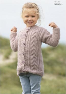 "Rim" Jakke - Viking Design 1815-7 Kit - 2-12 År - Viking Alpaca Bris