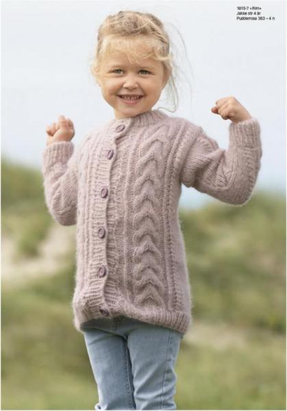 "Rim" Jakke - Viking Design 1815-7 Kit - 2-12 År - Viking Alpaca Bris