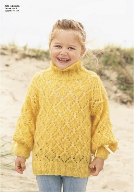 "Dønning" Tröja - Viking Design 1815-4 Kit - 2-12 År - Viking Alpaca Bris