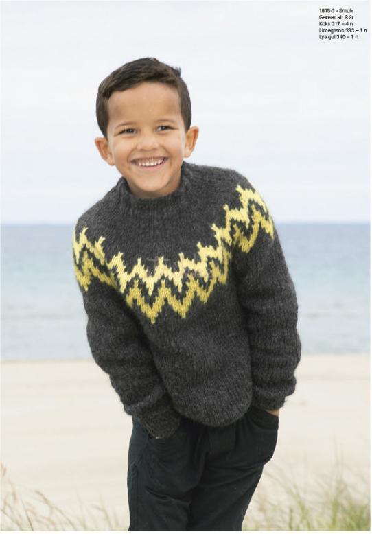 "Smul" Tröja - Viking Design 1815-3 Kit - 2-12 År - Viking Alpaca Bris
