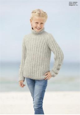 "Sørland" Genser - Viking Design 1815-2 Kit - 2-12 År - Viking Alpaca Bris