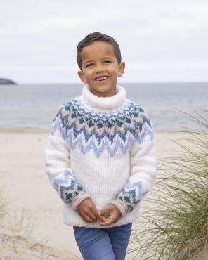 "Kathrine" Genser - Viking Design 1815-1A Kit - 2-12 År - Viking Alpaca Bris