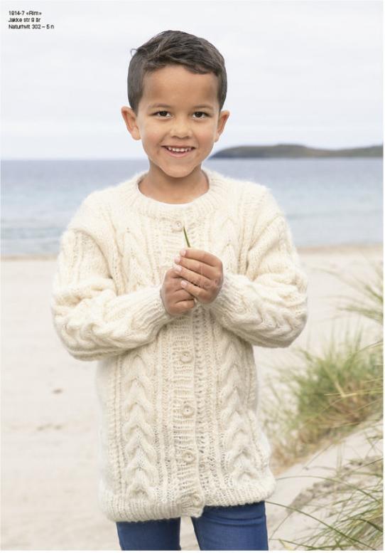 "Rim" Jacka - Viking Design 1814-7 Kit - 2-12 År - Viking Alpaca Bris