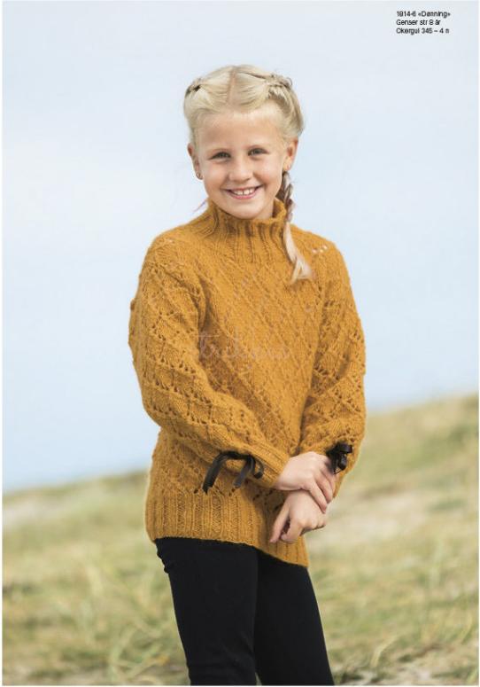 "Dønning" Tröja - Viking Design 1814-6 Kit - 2-12 År - Viking Alpaca Bris