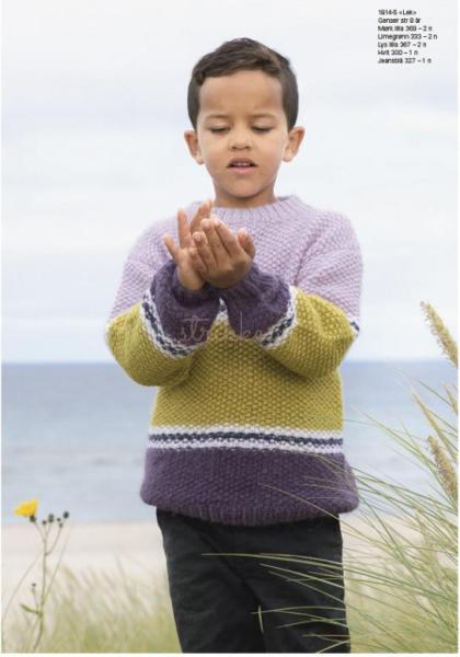 "Lek" Genser - Viking Design 1814-5 Kit - 2-12 År - Viking Alpaca Bris
