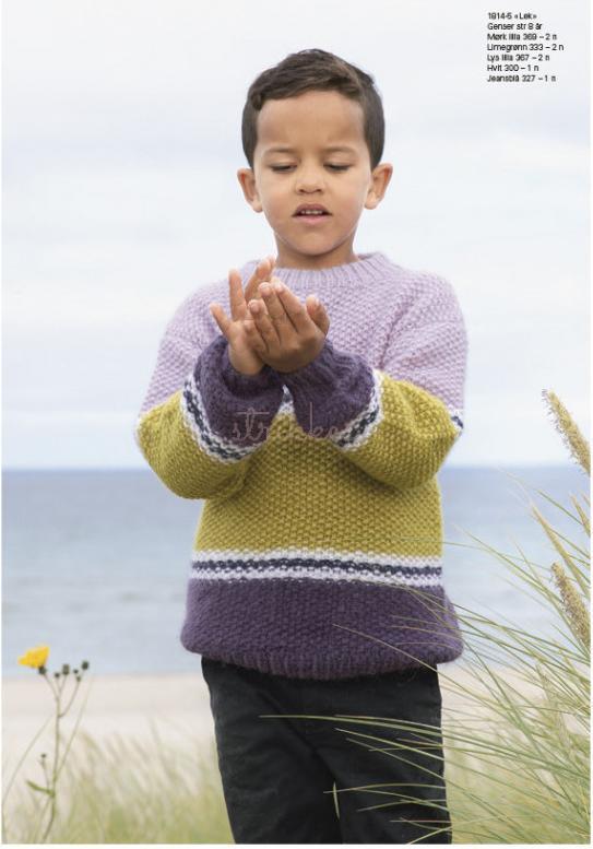 "Lek" Tröja - Viking Design 1814-5 Kit - 2-12 År - Viking Alpaca Bris
