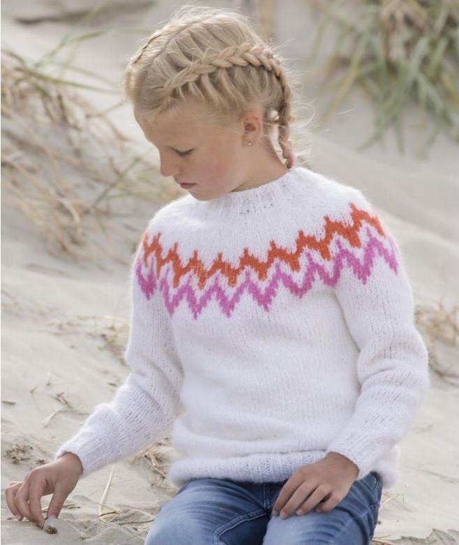 "Smul" Tröja - Viking Design 1814-4 Kit - 2-12 År - Viking Alpaca Bris