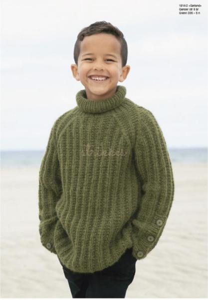 "Sørland" Genser - Viking Design 1814-2 Kit - 2-12 År - Viking Alpaca Bris