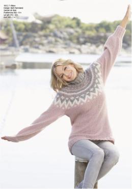 "Tåke" Genser - Viking Design 1812-7 Kit - XS-XXL - Viking Alpaca Bris