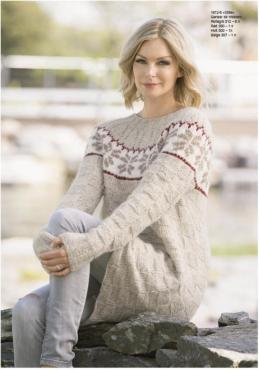 "Stille" Genser - Viking Design 1812-5 Kit - XS-XL - Viking Alpaca Bris
