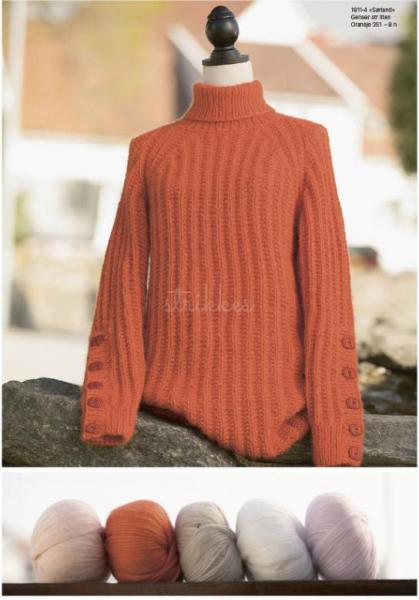 "Sørland" Genser - Viking Design 1811-4 Kit - XS-XL - Viking Alpaca Bris
