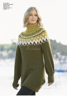 "Tåke" Genser - Viking Design 1811-10 Kit - XS-XXL - Viking Alpaca Bris