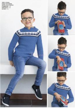 "Gustav" Genser - Viking Design 1809-4 Kit - 2-12 År - Viking Bamboo