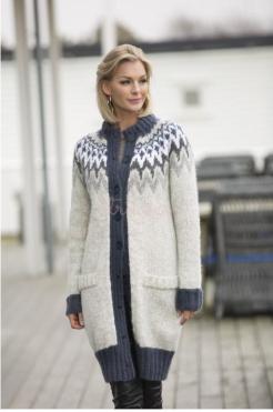 "Dimme" Jakke - Viking Design 1807-4 Kit - XS-XXL - Viking Alpaca Bris