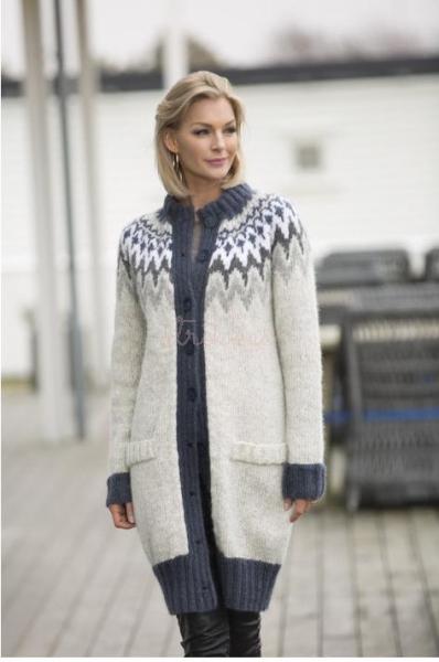 "Dimme" Jakke - Viking Design 1807-4 Kit - XS-XXL - Viking Alpaca Bris